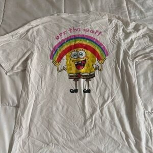 SpongeBob Kids White Vans off the wall Graphic T-Shirt